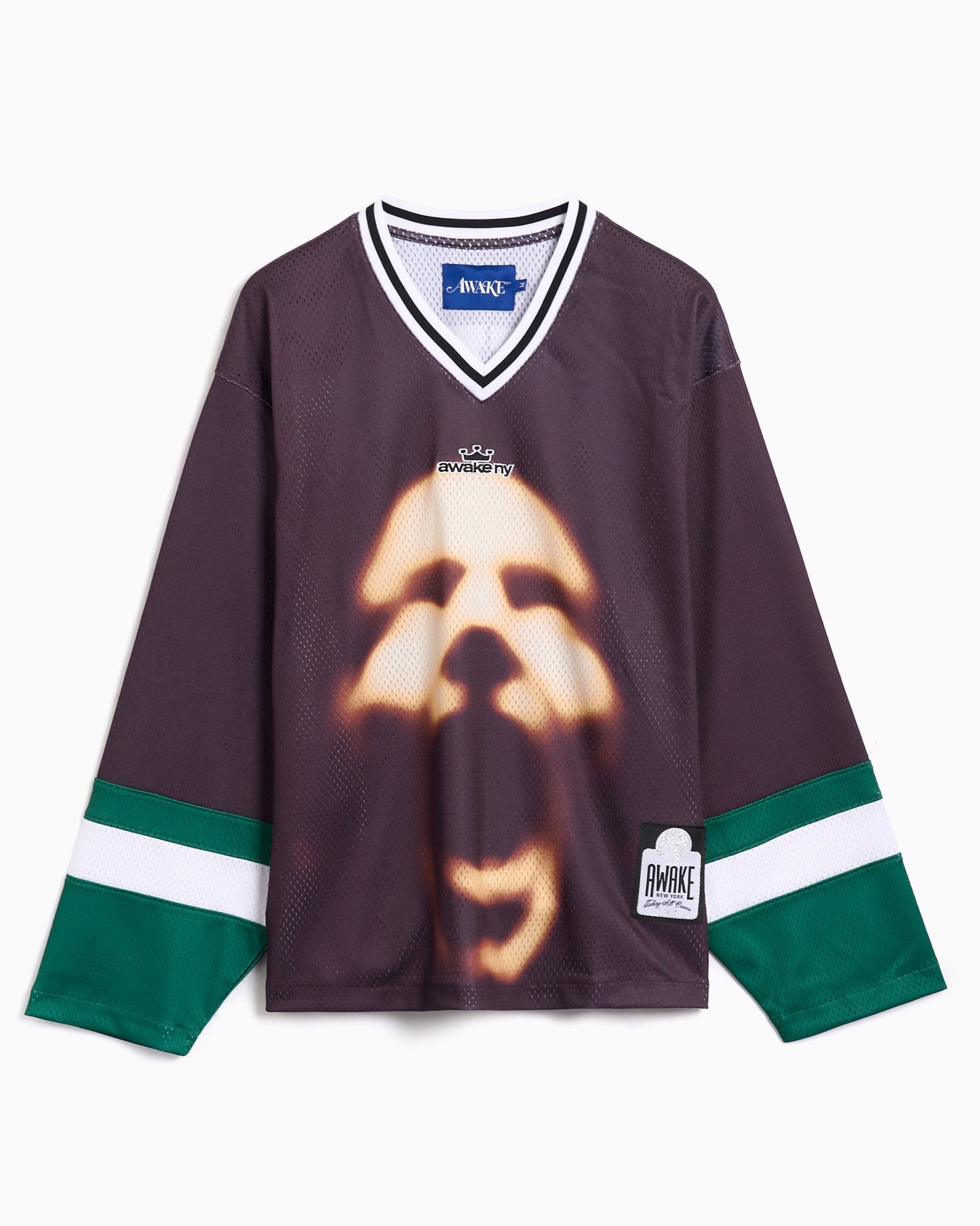 Jersey T-Shirt con gráfico Oversize de manga larga Awake NY Hockey para hombre