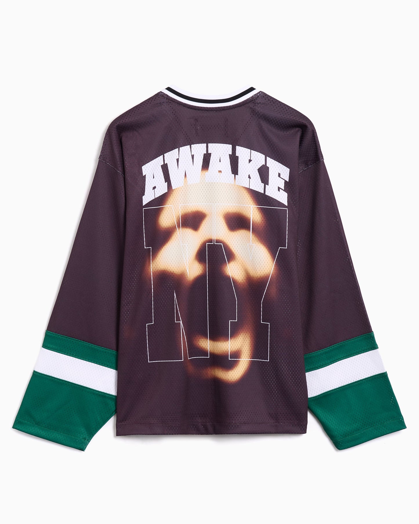 Jersey T-Shirt con gráfico Oversize de manga larga Awake NY Hockey para hombre