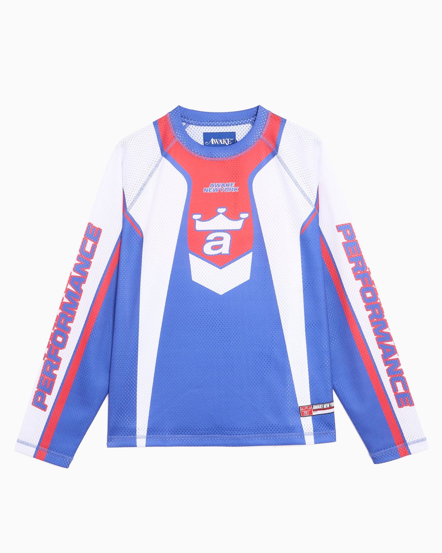Jersey T-Shirt con gráfico Relaxed de manga larga Awake NY Mesh Racer para hombre