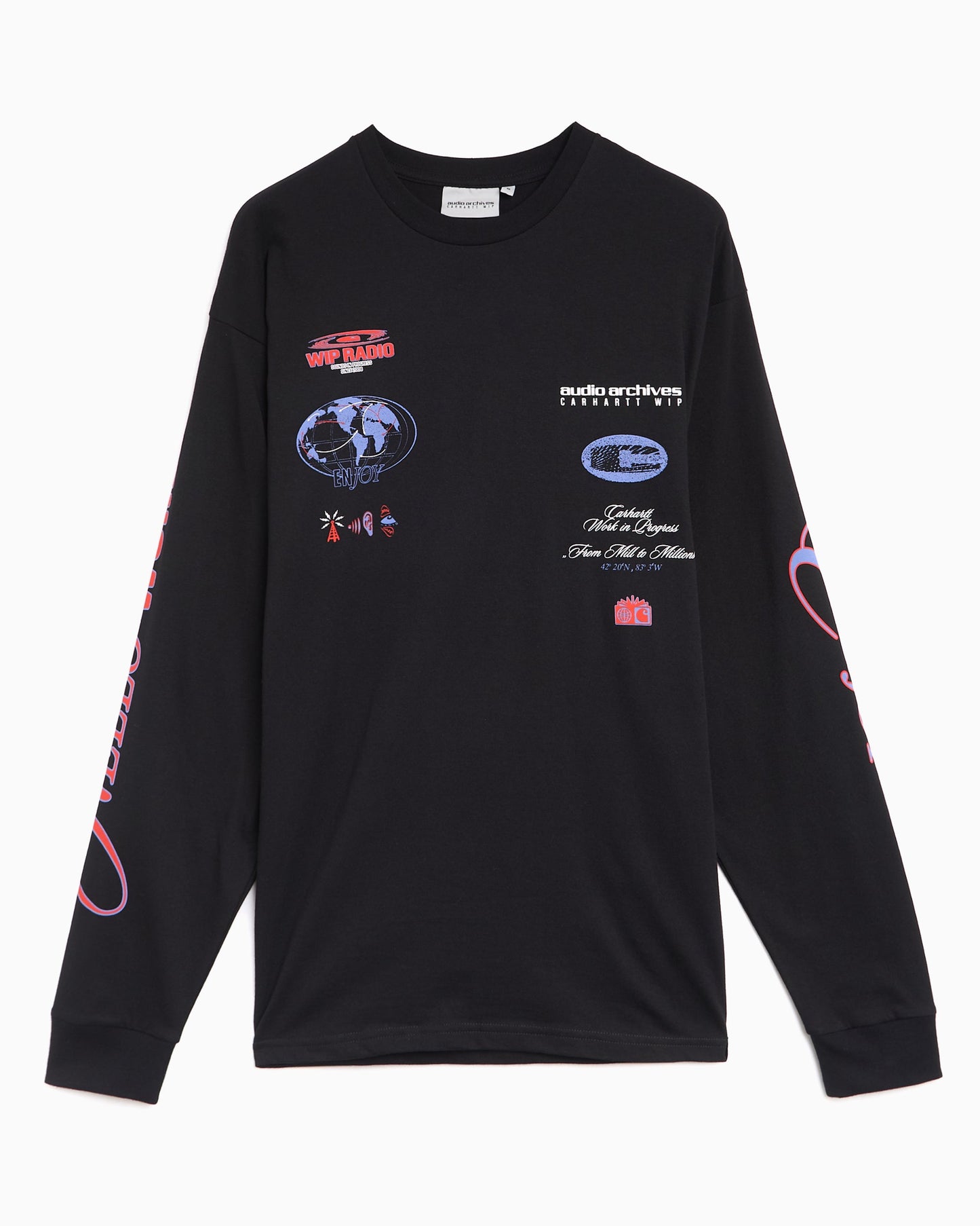 Camiseta con gráfico de manga larga Carhartt WIP Audio Archives WIP Unisex