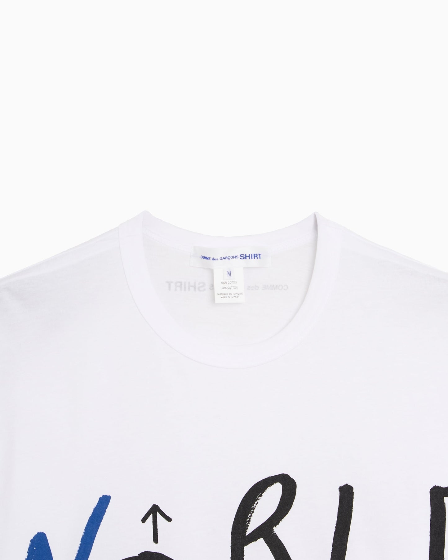 Camiseta con gráfico Oversize Comme Des Garçons Shirt x Dan Perjovschi "World Hope" para hombre