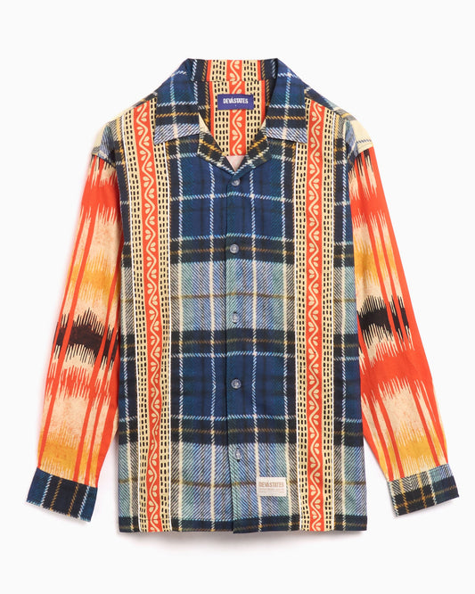Camiseta DEVÁ STATES Ikat Men's Long Sleeve Linen Shirt para hombre