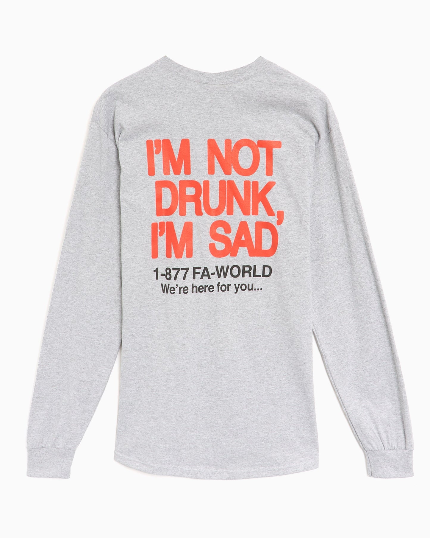 Camiseta Fucking Awesome Drunk And Sad Men's Long Sleeve T-Shirt para hombre