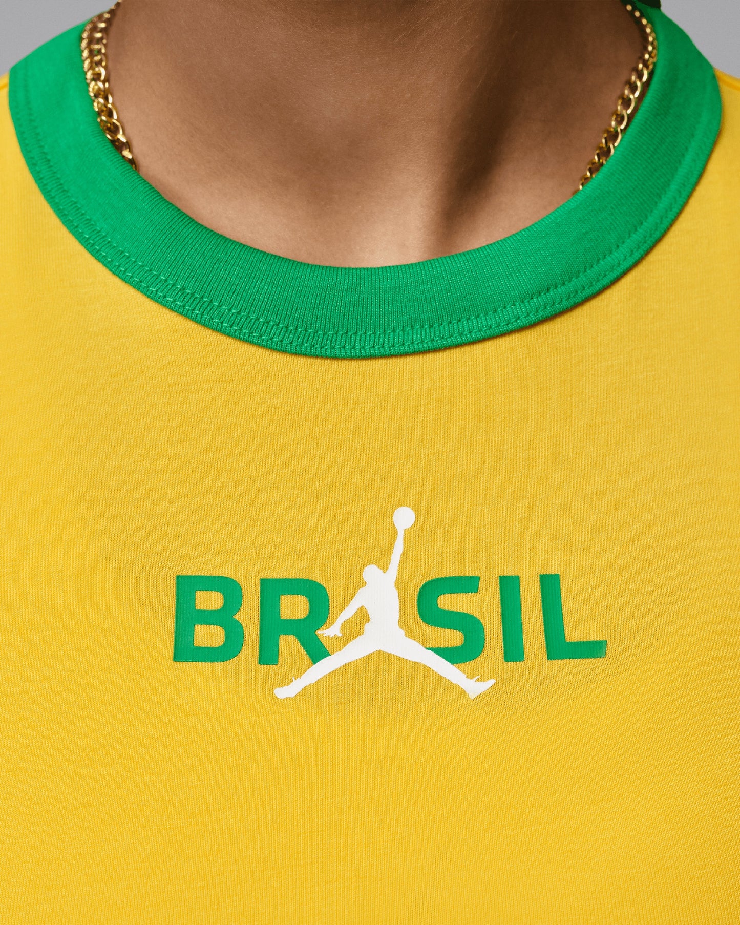 Camiseta con logo Crop Jordan Brasil para mujer
