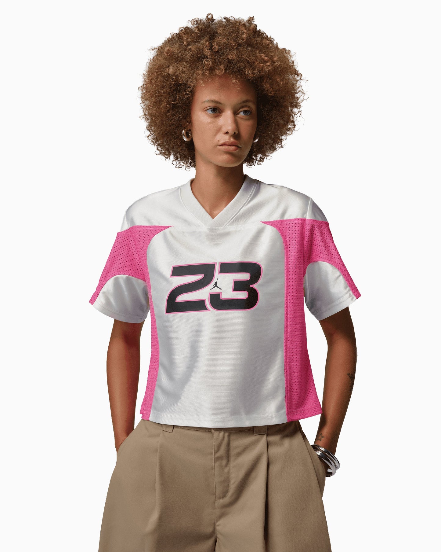 Jersey T-Shirt con logo Crop Jordan Flight para mujer