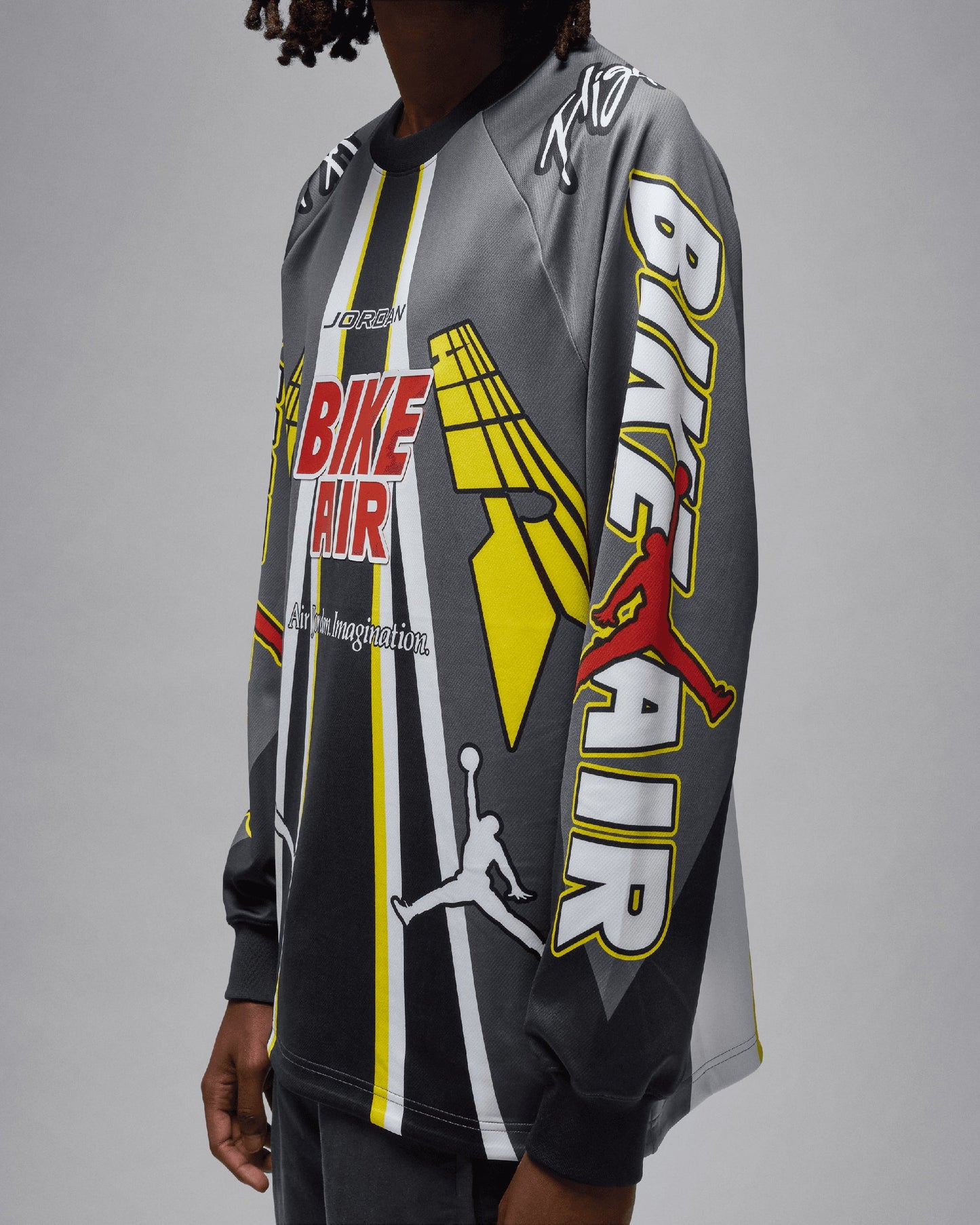 Camiseta Oversize Jordan x Nigel Sylvester Bike Men's Long Sleeve T-Shirt para hombre