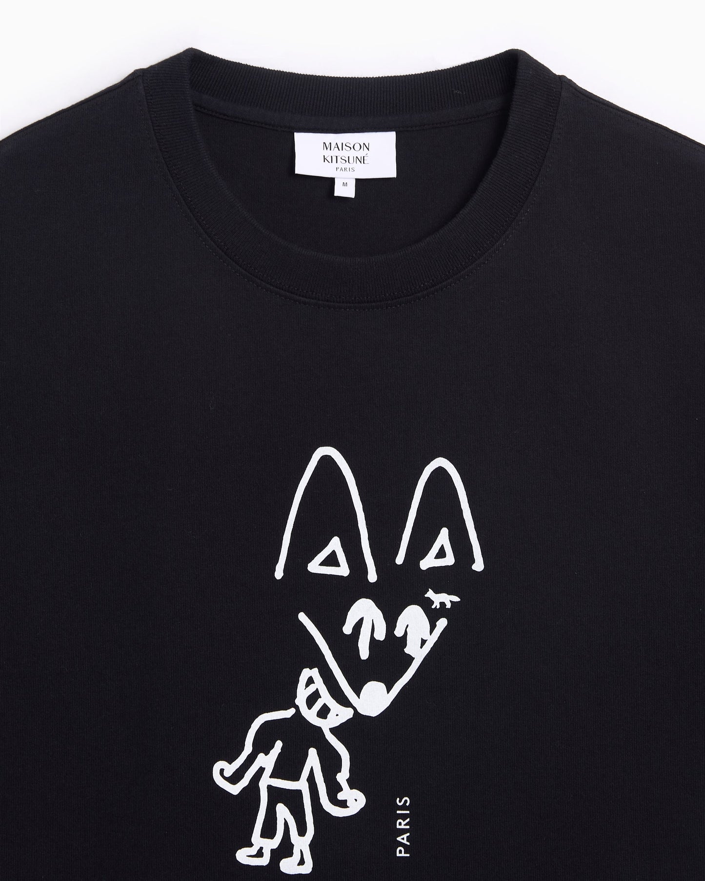 Camiseta con gráfico Relaxed Maison Kitsuné Party Fox para hombre