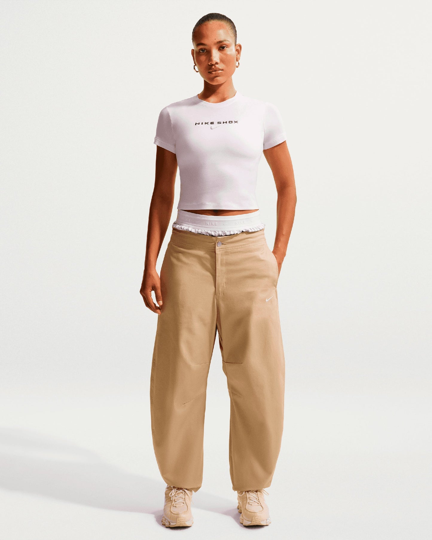 Camiseta Slim Nike Shox para mujer