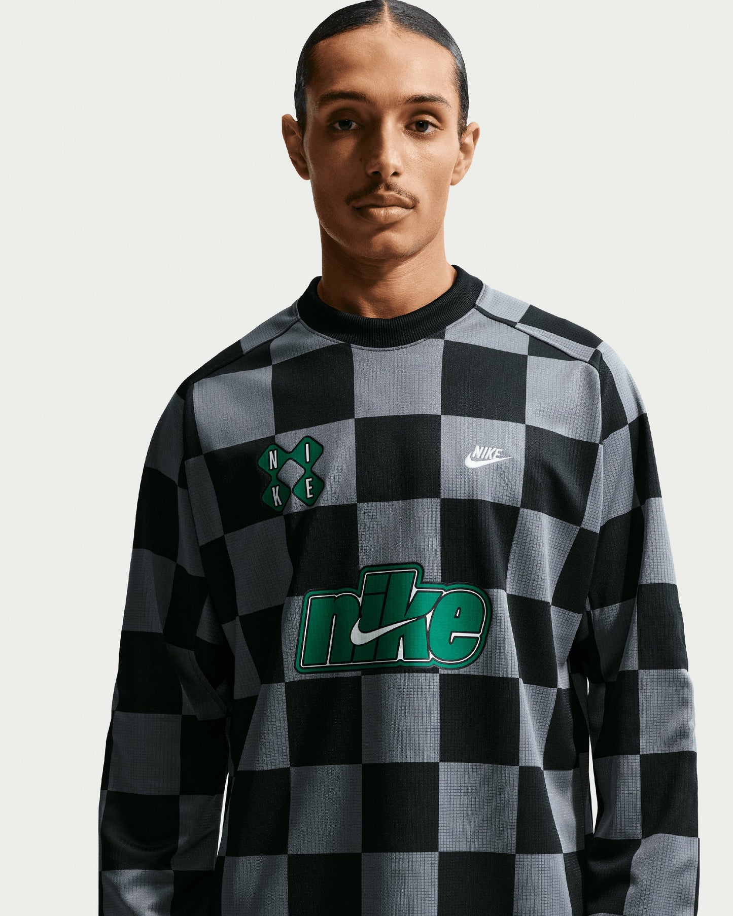 Jersey T-Shirt de cuadros Relaxed de manga larga Nike Sportswear Club Goalie para hombre