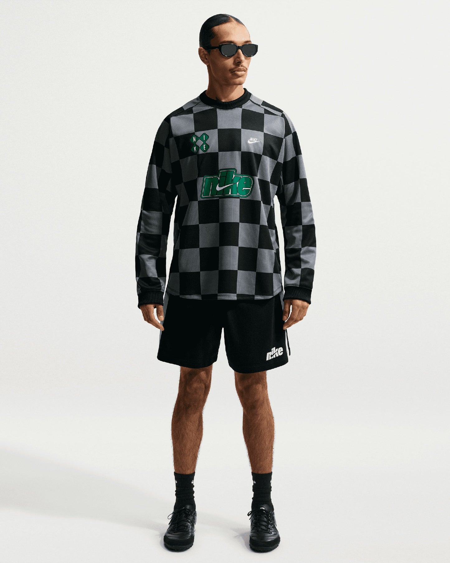 Jersey T-Shirt de cuadros Relaxed de manga larga Nike Sportswear Club Goalie para hombre