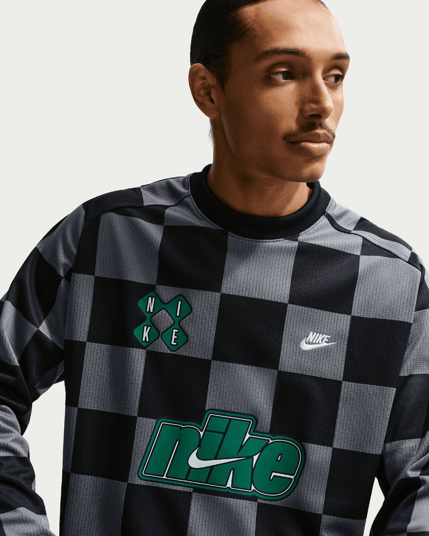 Jersey T-Shirt de cuadros Relaxed de manga larga Nike Sportswear Club Goalie para hombre