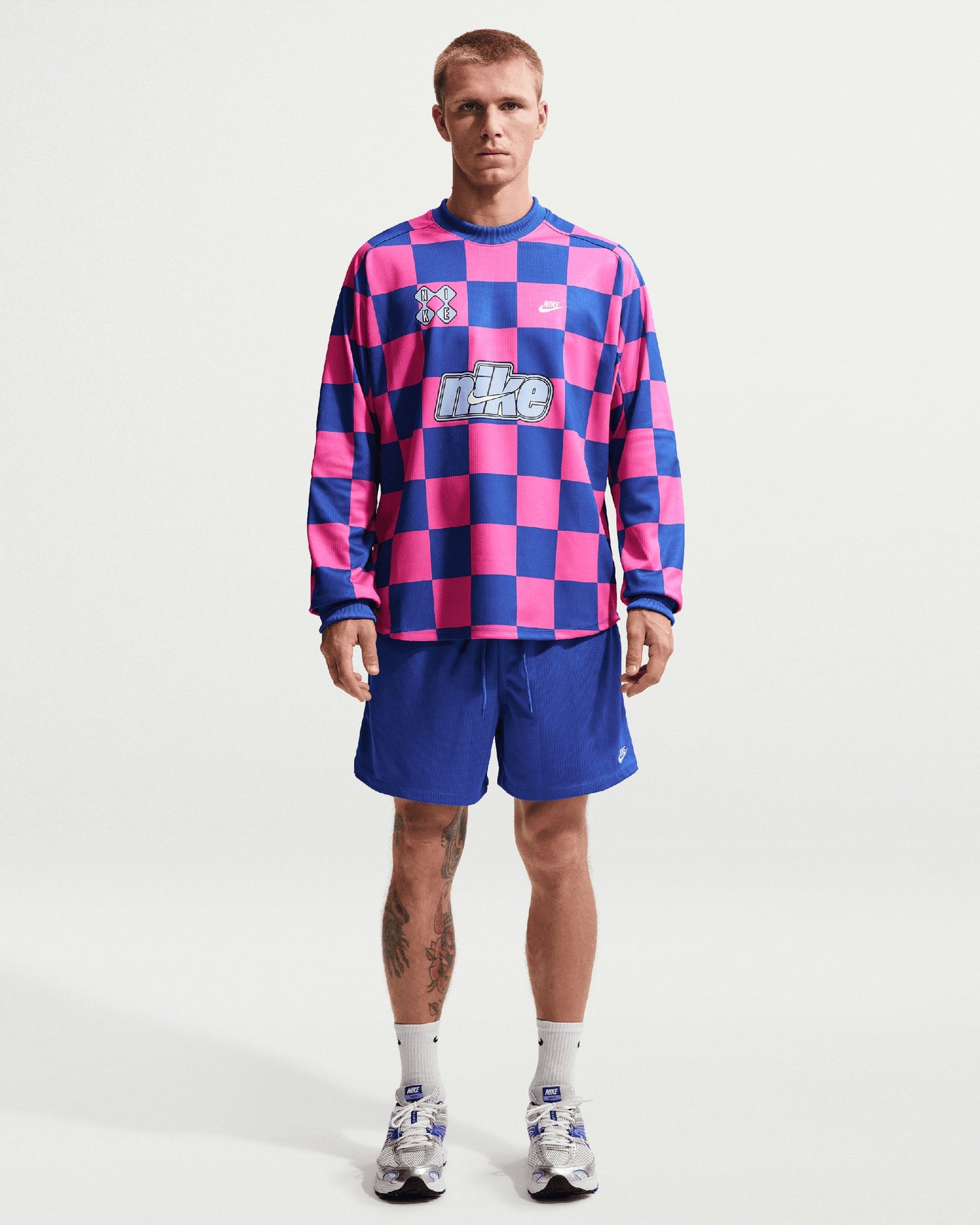 Jersey T-Shirt de cuadros Relaxed de manga larga Nike Sportswear Club Goalie para hombre