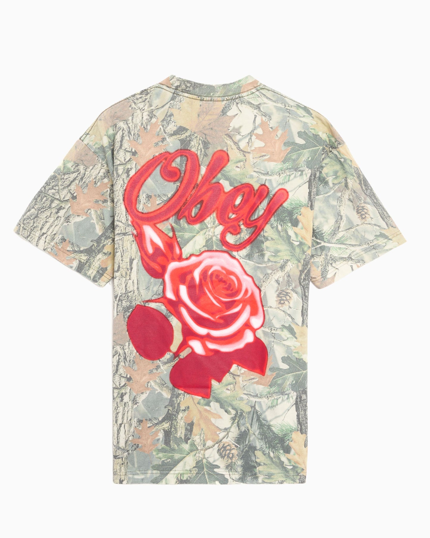 Camiseta camuflaje OBEY Clothing Airbrushed Rose para hombre