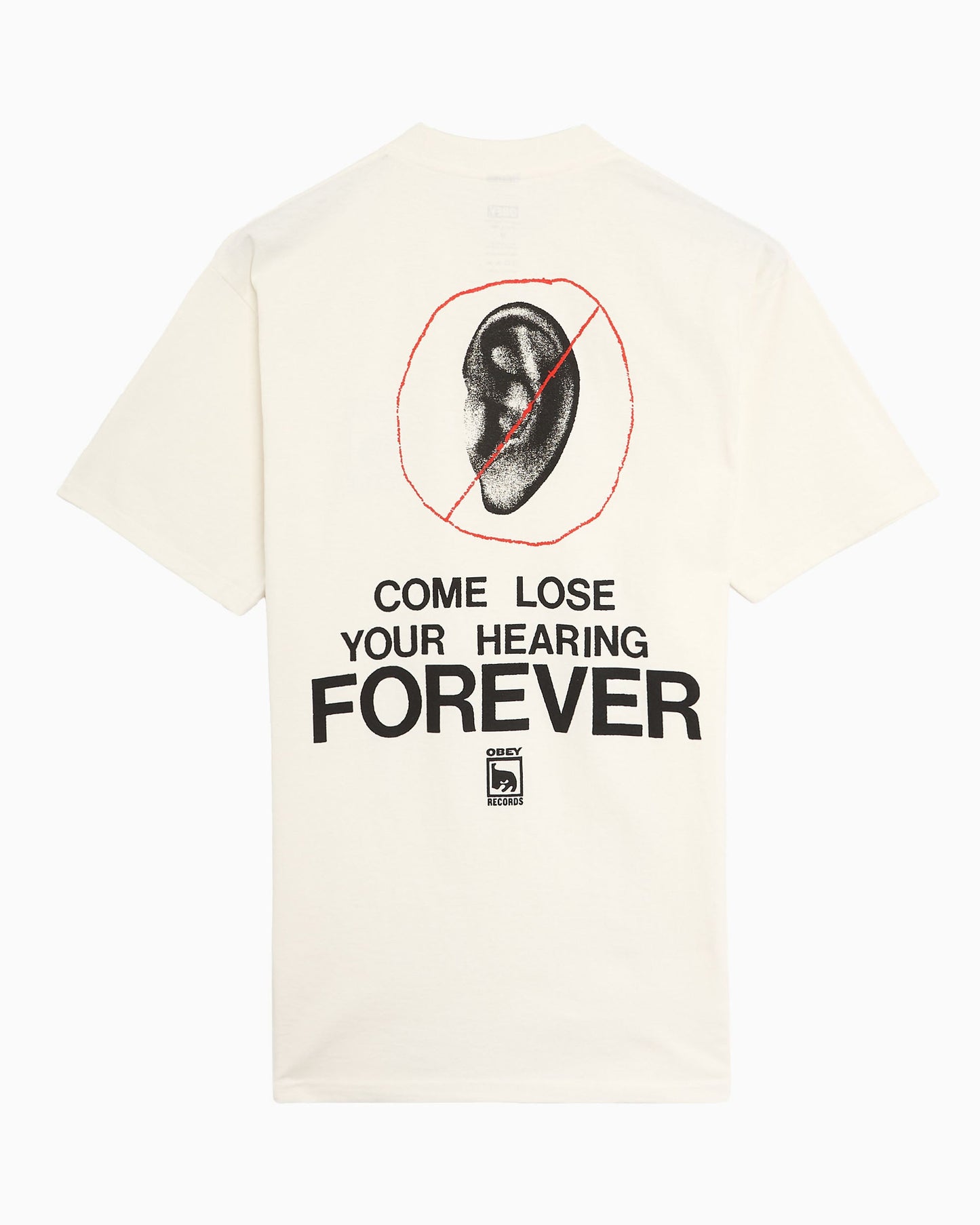 Camiseta con gráfico OBEY Clothing Come Lose Your Hearing para hombre