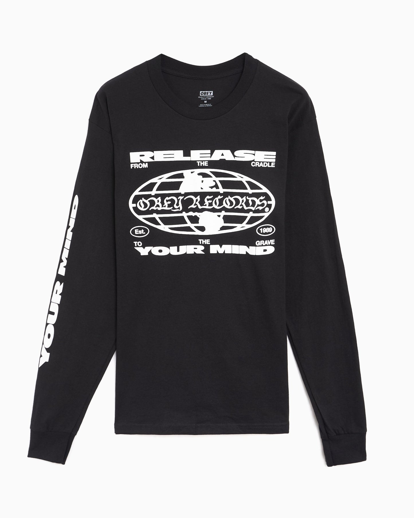 Camiseta con gráfico de manga larga OBEY Clothing Release Your Mind para hombre
