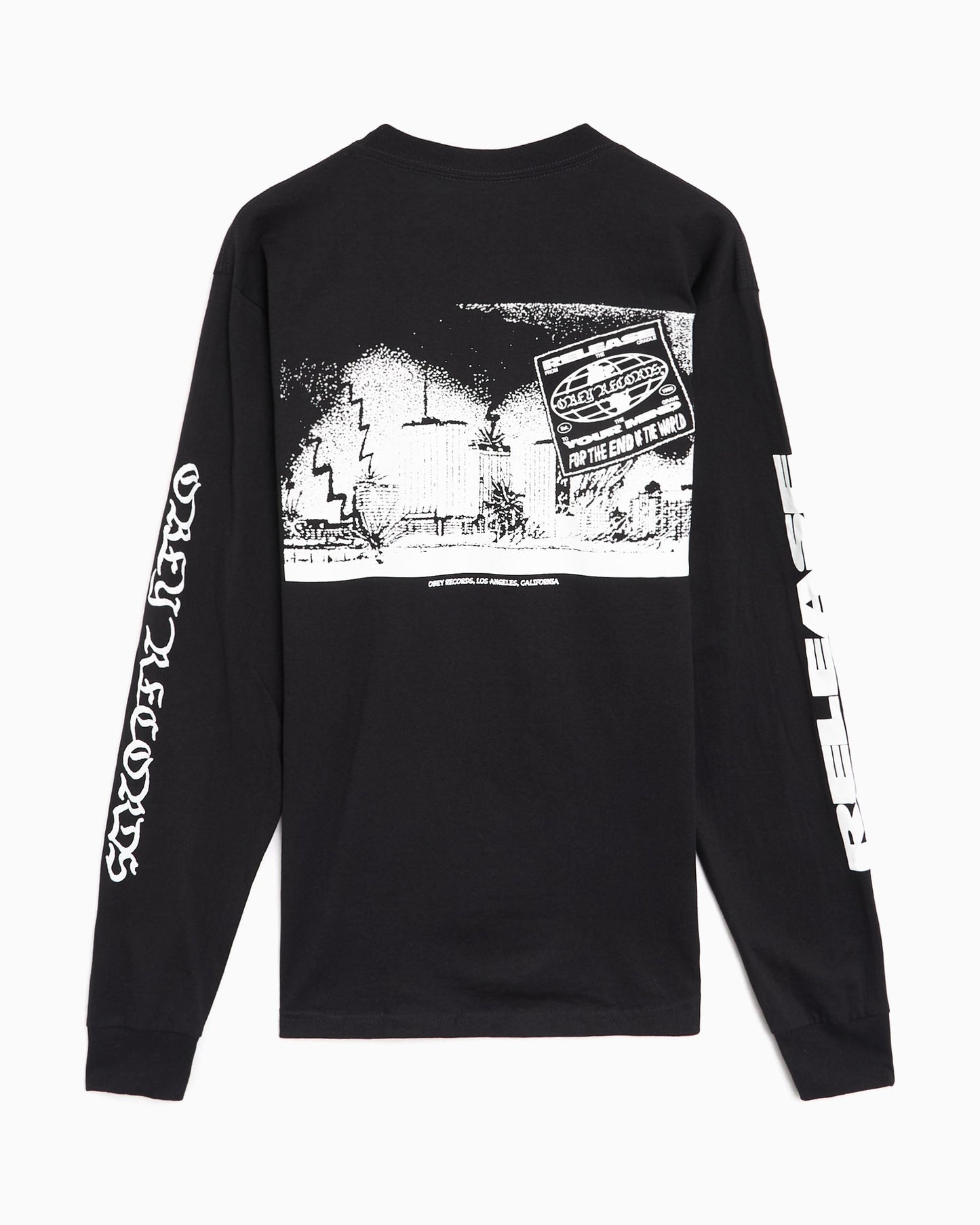 Camiseta con gráfico de manga larga OBEY Clothing Release Your Mind para hombre