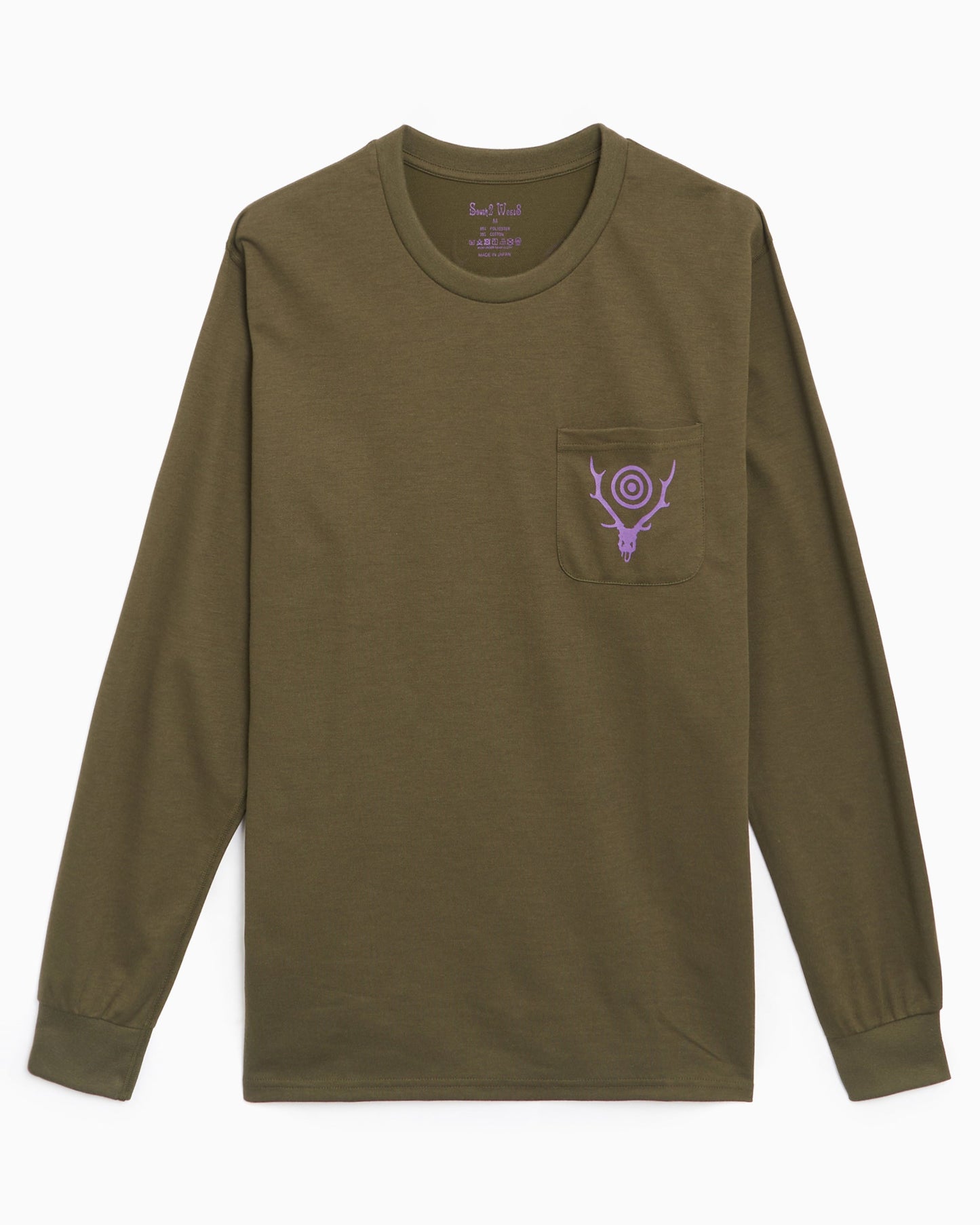 Camiseta South2 West8 Round Men's Pocket Long Sleeve T-Shirt para hombre