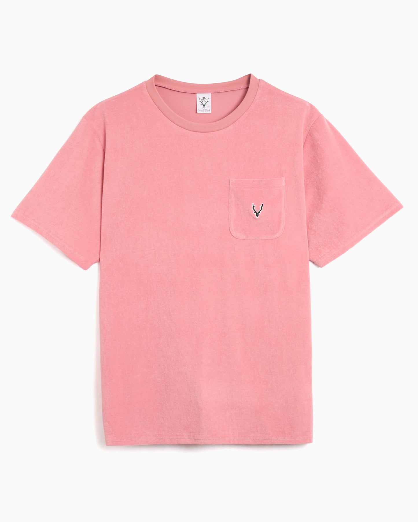 Camiseta con logo Relaxed South2 West8 Round Pocket para hombre