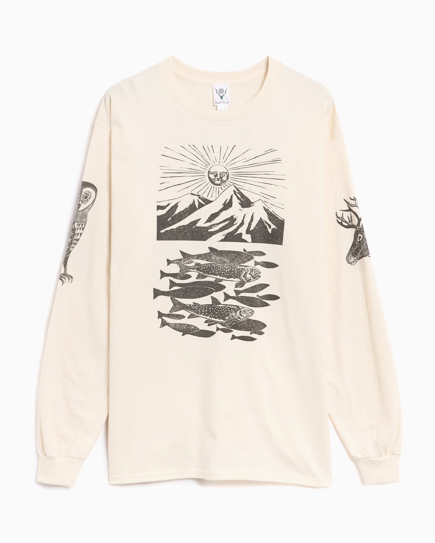 Camiseta con gráfico Relaxed de manga larga South2 West8 x F.KITAMURA para hombre