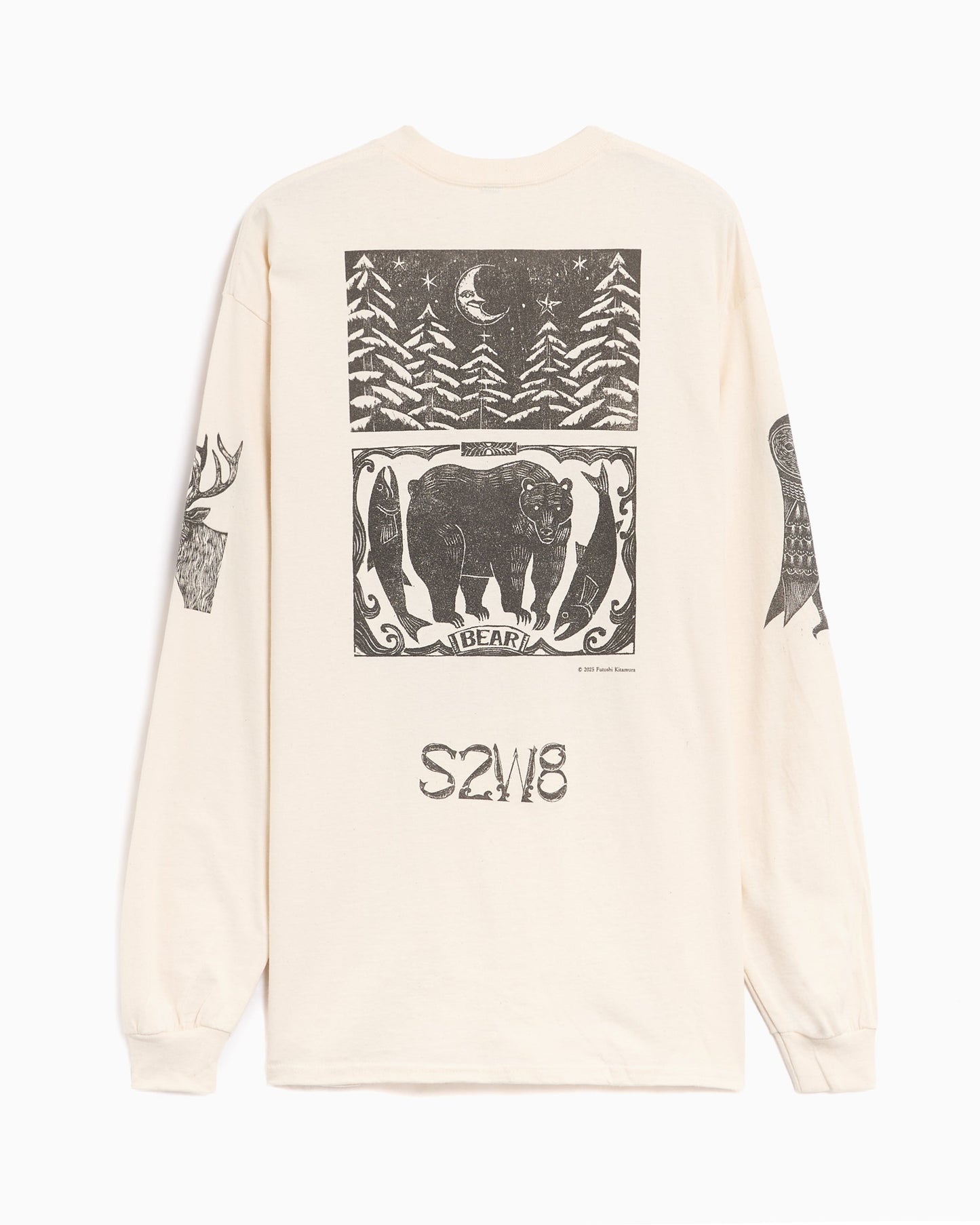 Camiseta con gráfico Relaxed de manga larga South2 West8 x F.KITAMURA para hombre