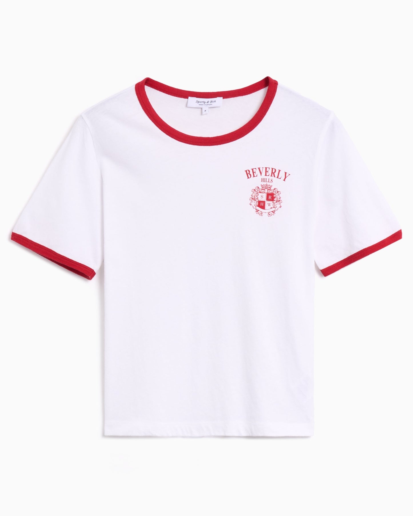 Camiseta Sporty & Rich BH Crest Soft Ringer para mujer