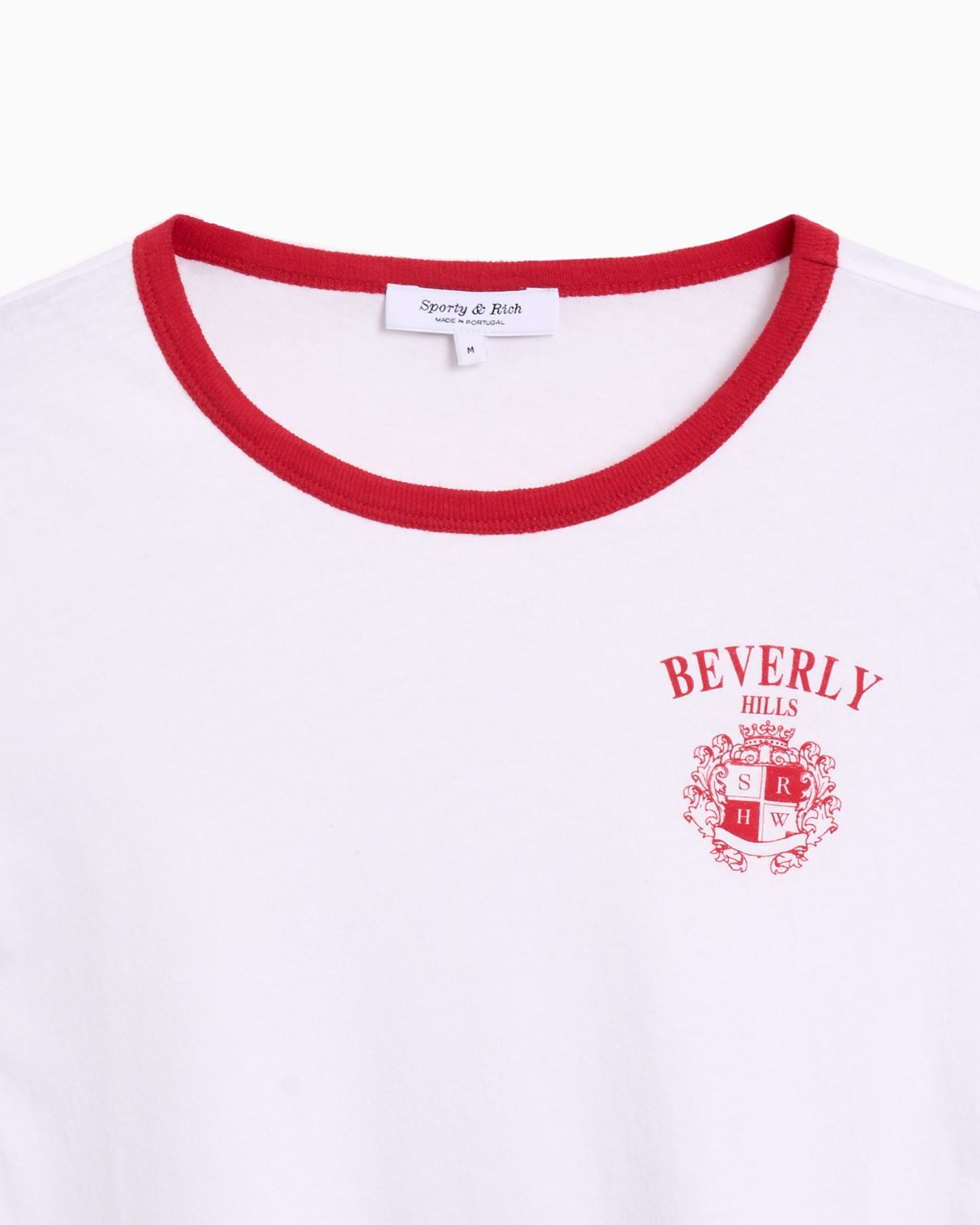 Camiseta Sporty & Rich BH Crest Soft Ringer para mujer
