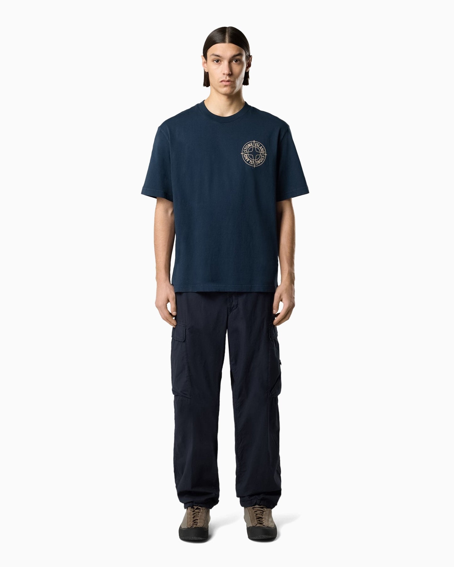 Camiseta con logo Stone Island para hombre