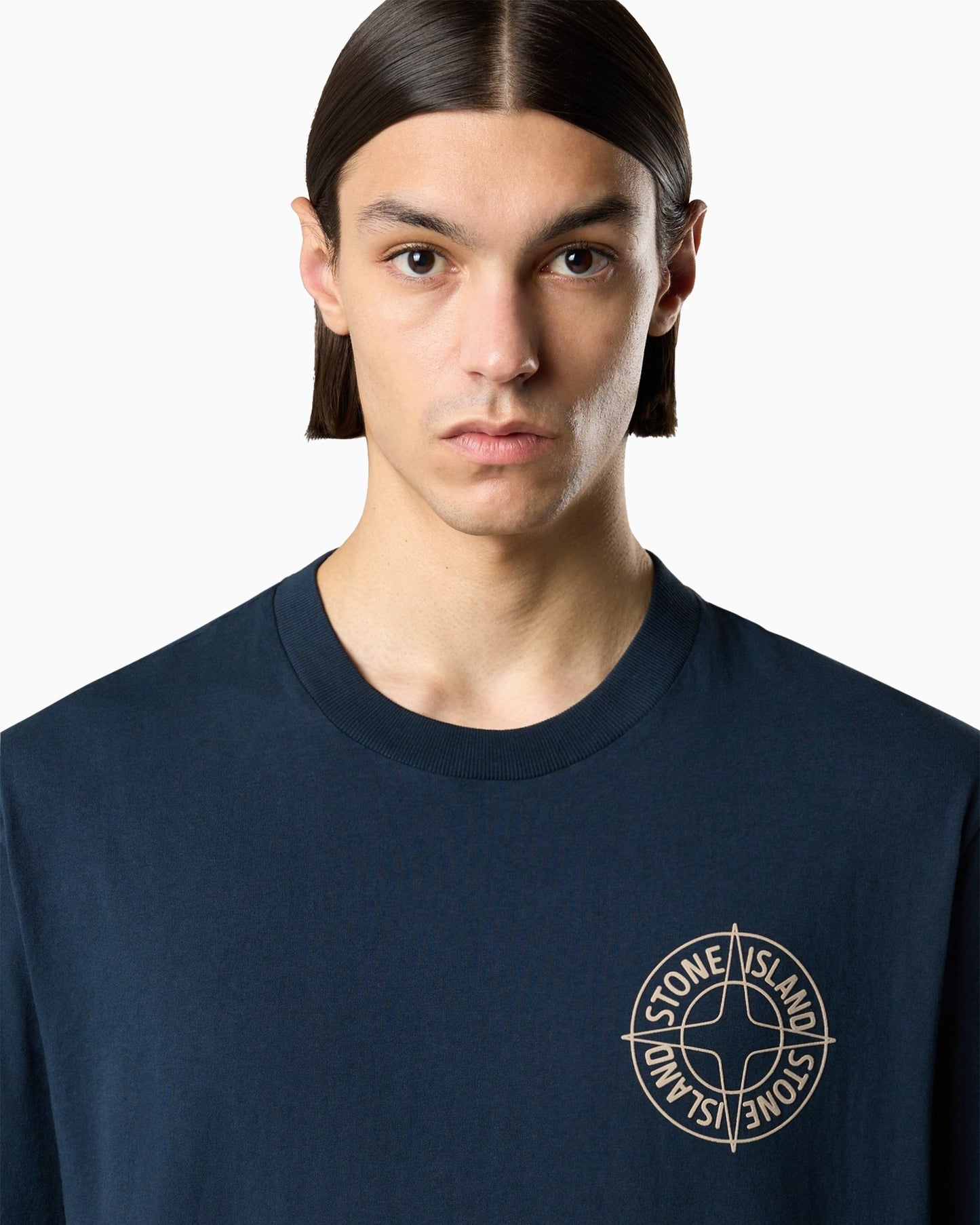 Camiseta con logo Stone Island para hombre