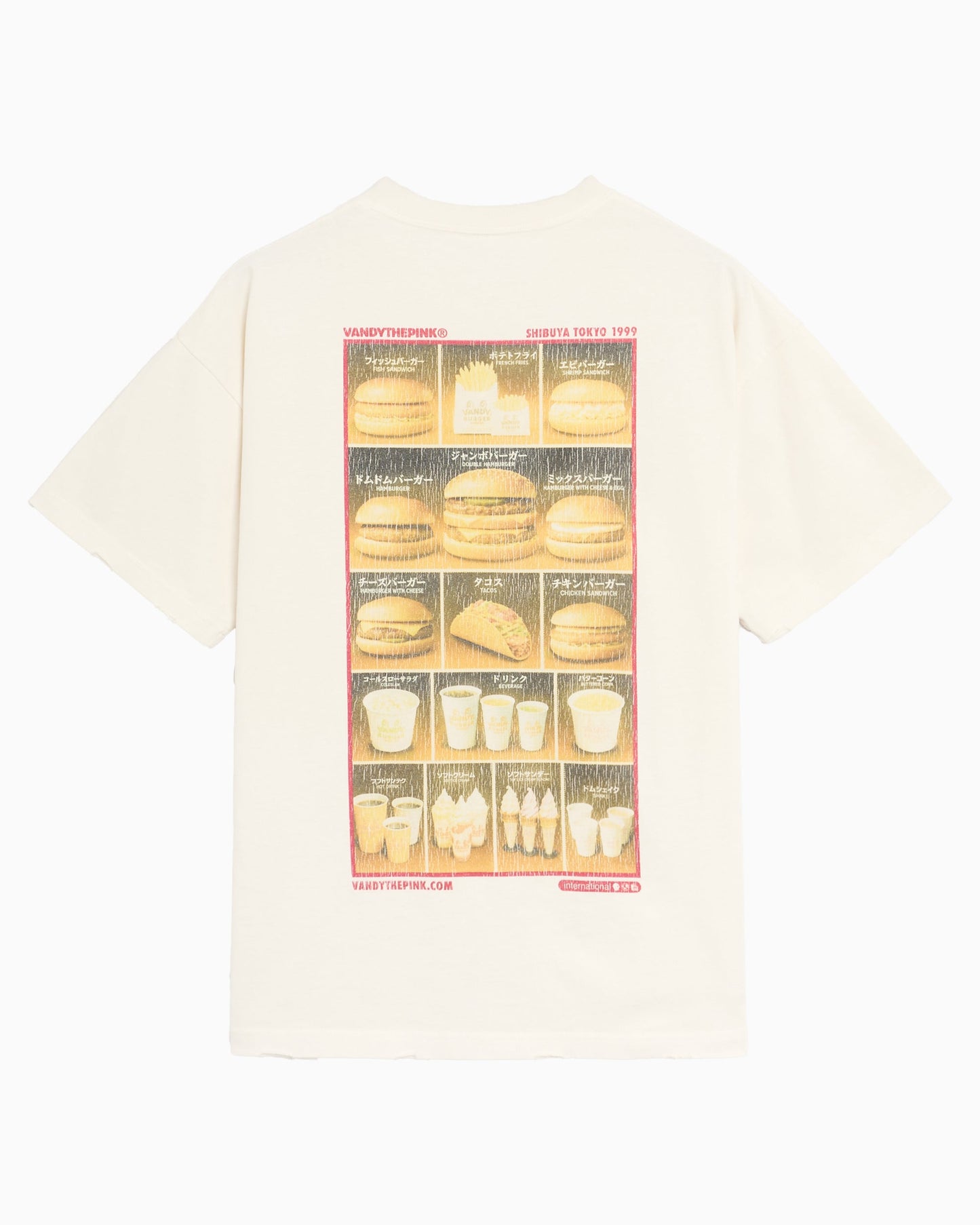 Camiseta con gráfico Relaxed VANDYTHEPINK Burger Menu Eye para hombre