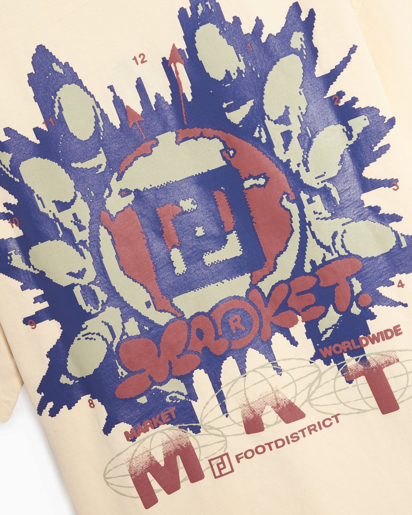 Camiseta x MARKET FOOTDISTRICT x MARKET Worldwide Unisex T-Shirt Unisex