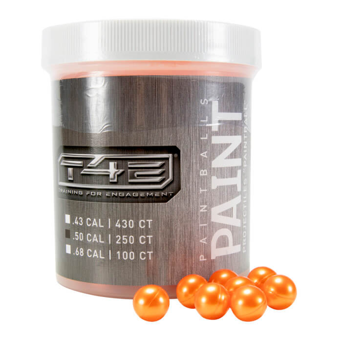T4E Premium .50 Caliber Paintballs, Orange, 250 Count Jar - TOPHATTER'S ARMORY DEALS