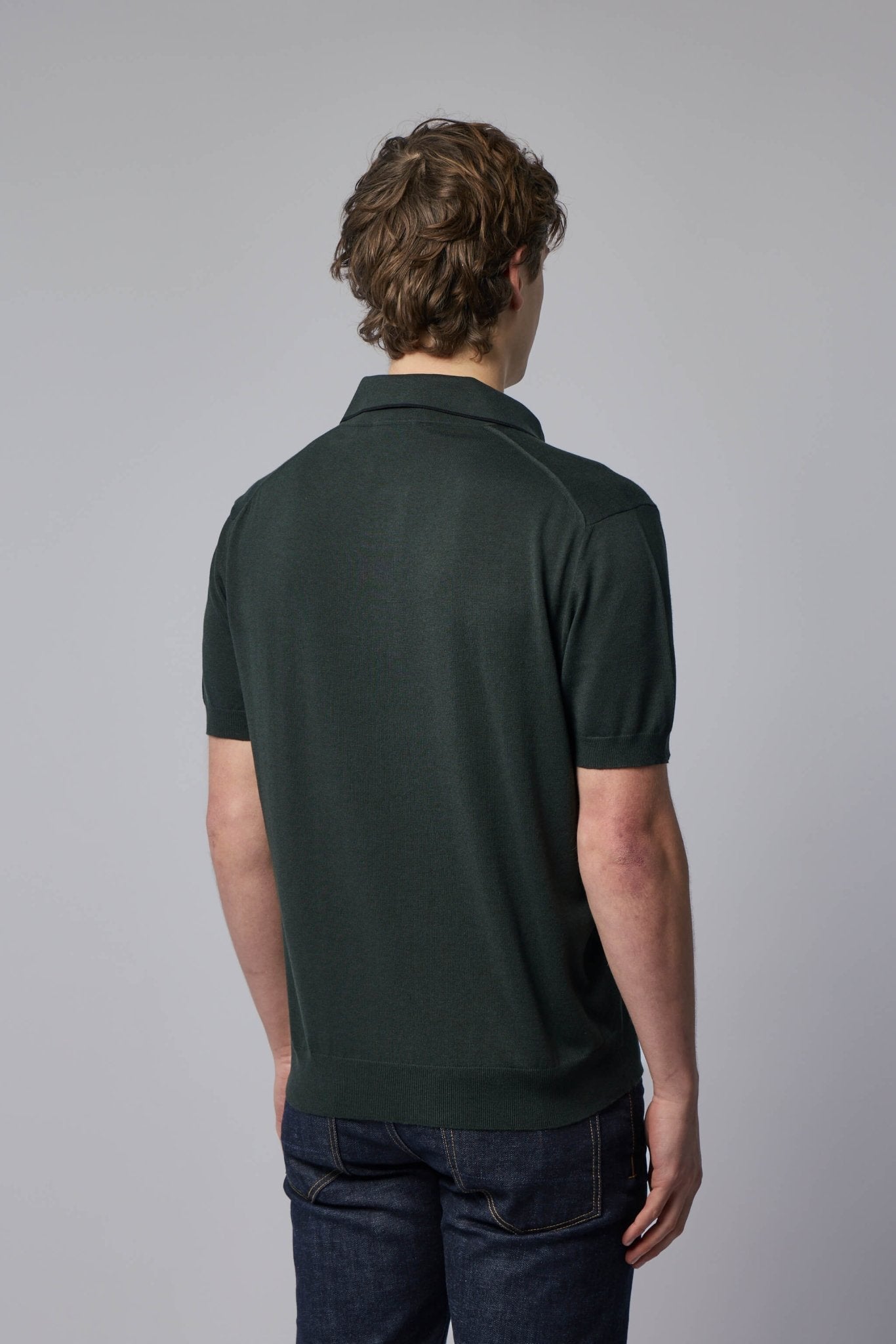 Cotton Silk Tipping Ss Buttonless Polo