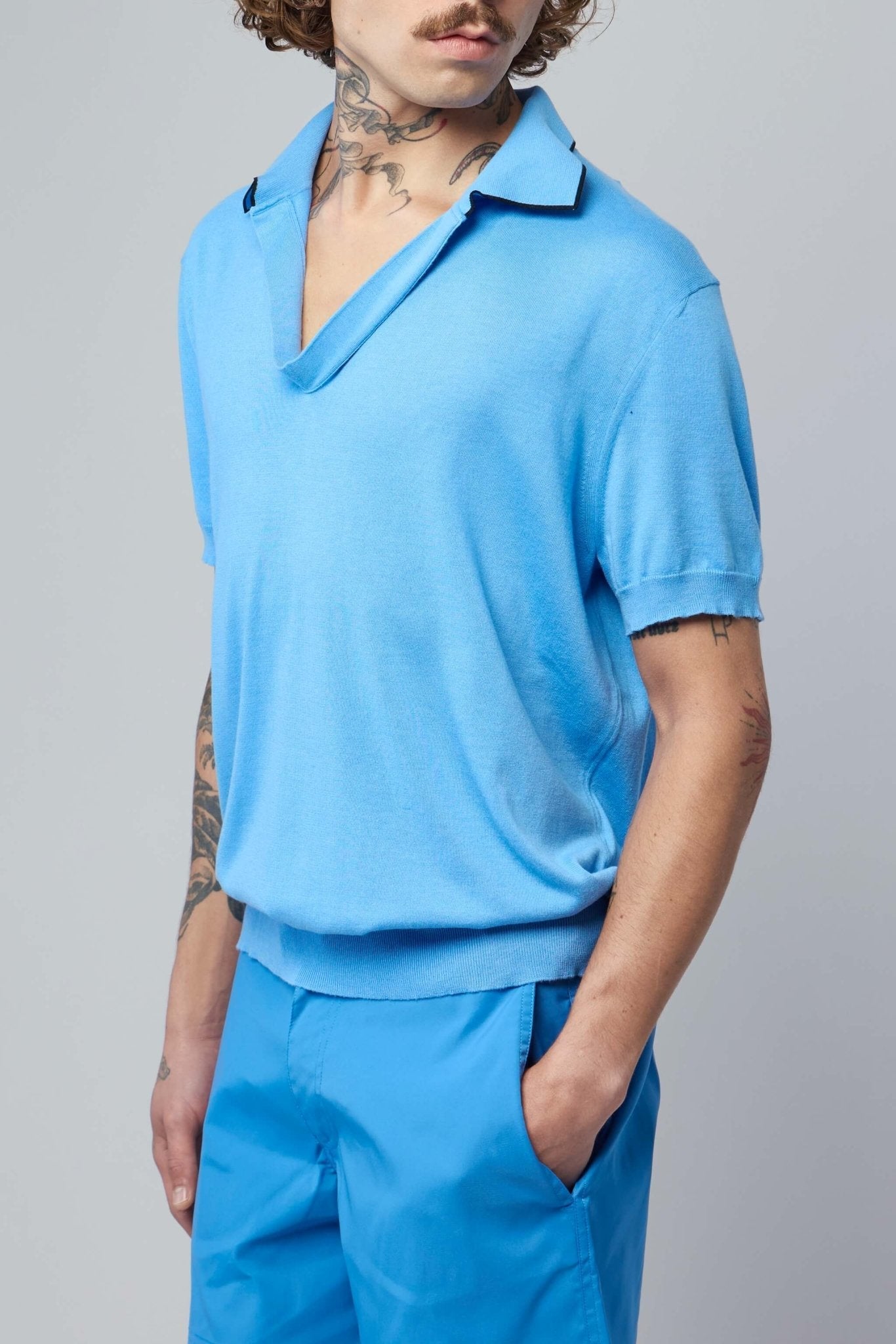 Cotton Silk Tipping Polo
