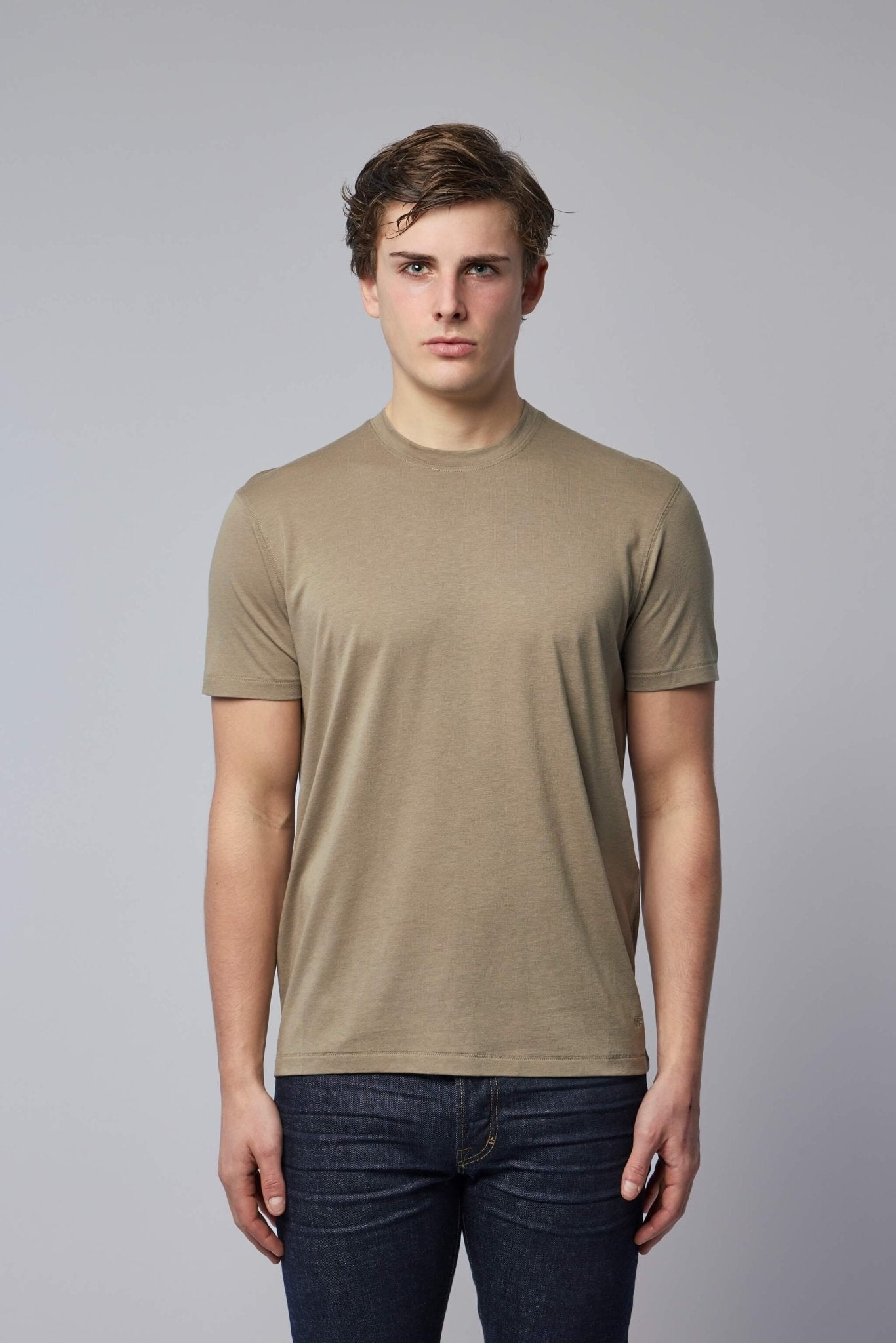 Short Sleeve Lyocell Cotton Crewneck T-shirt