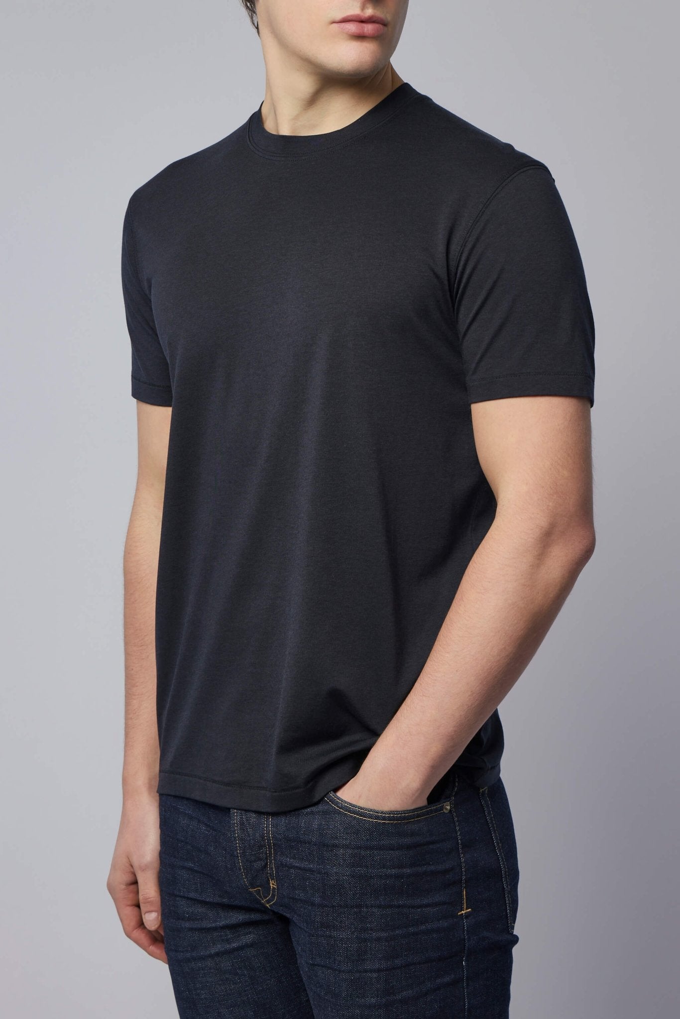 Lyocell Cotton Crew Neck T-shirt