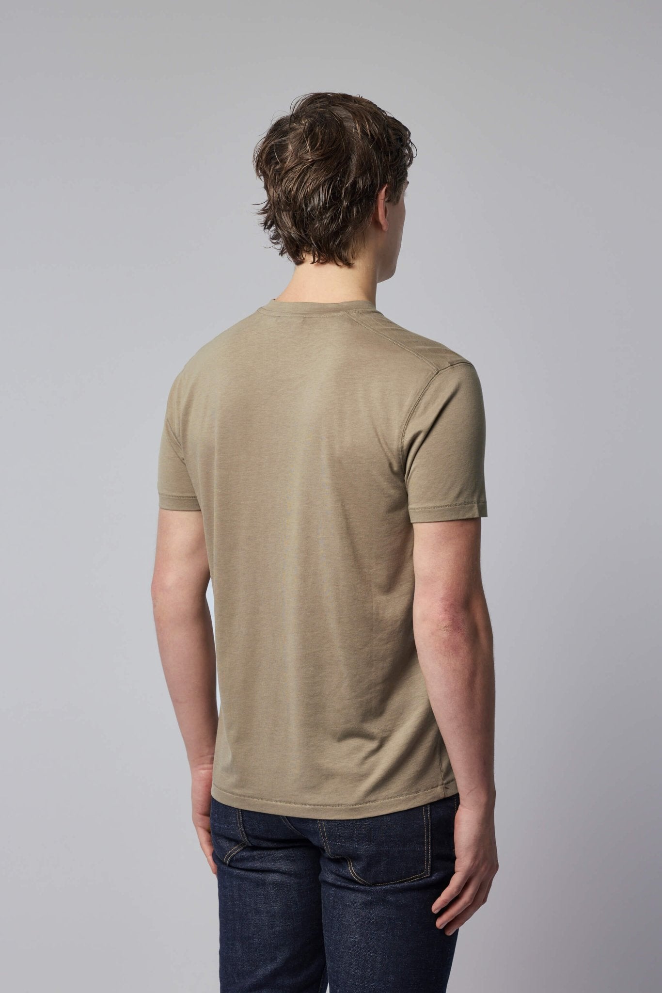 Short Sleeve Lyocell Cotton Crewneck T-shirt