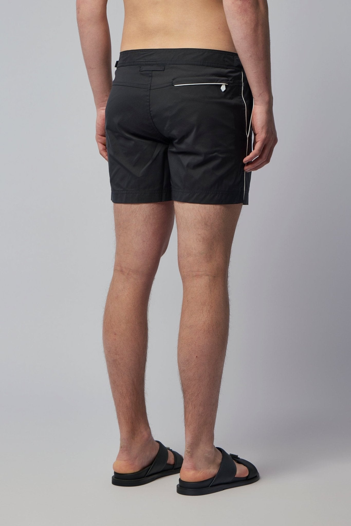 Micro Compact Poplin Swim Short with Piping