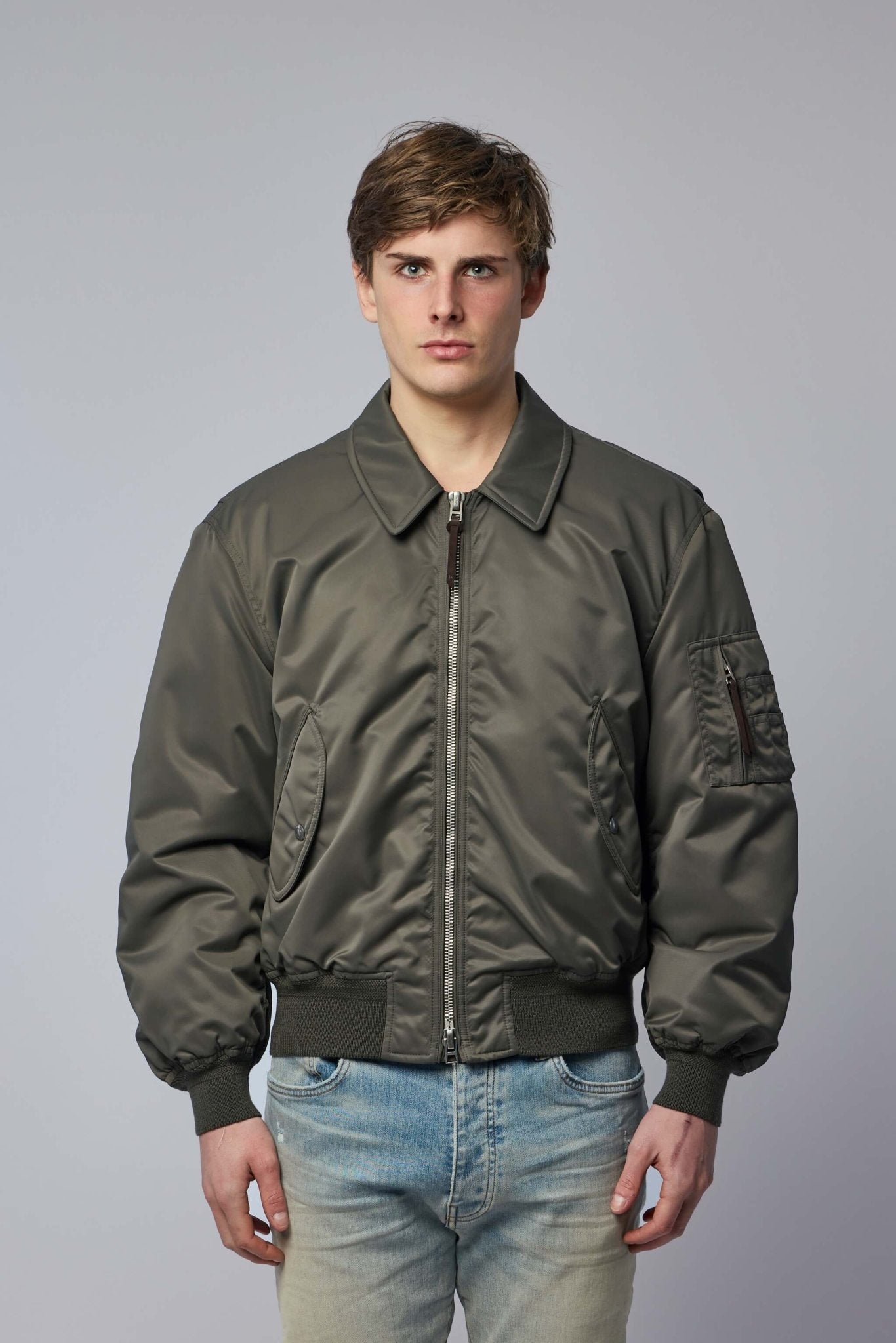 Satin Nylon Flight Bomber