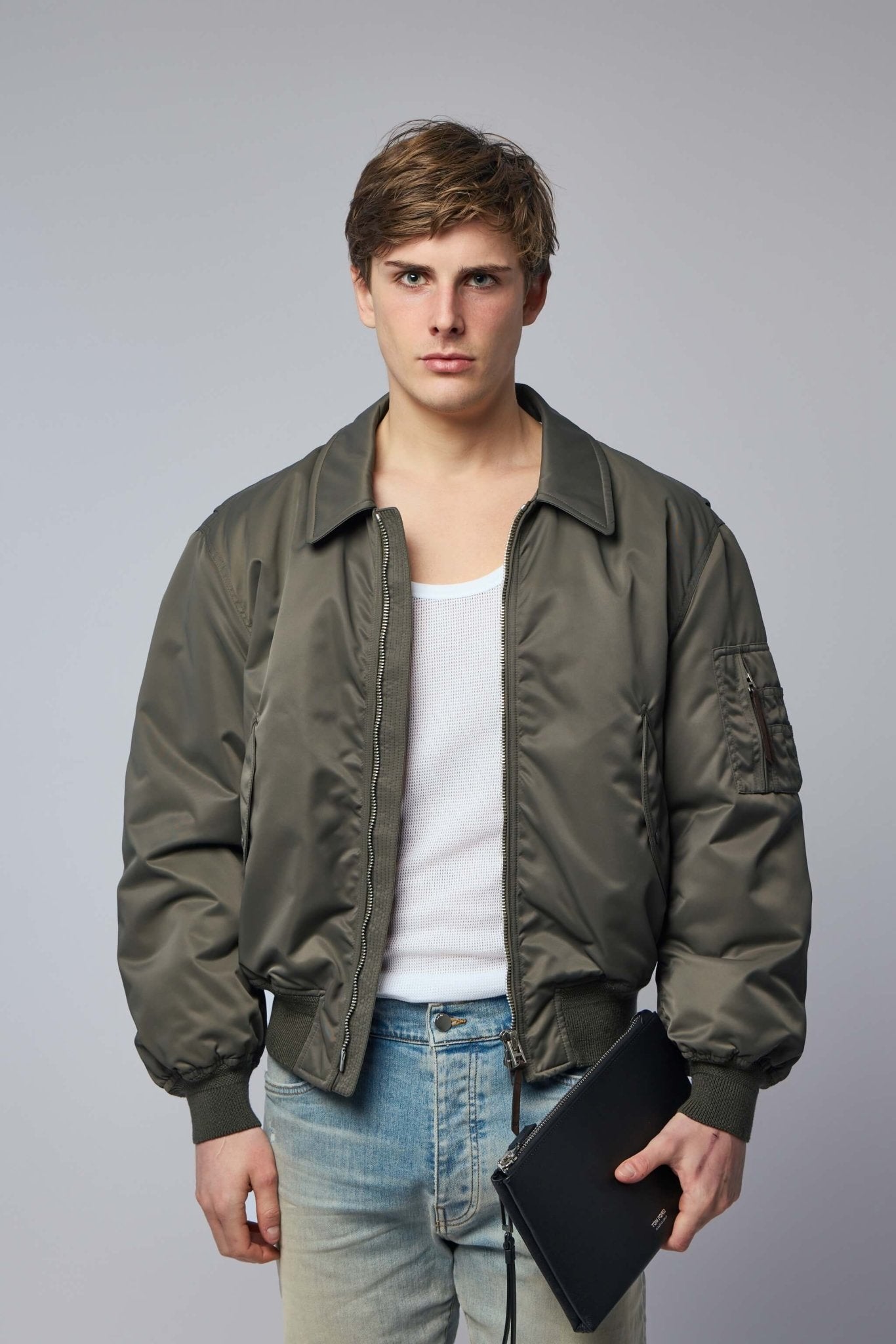 Satin Nylon Flight Bomber