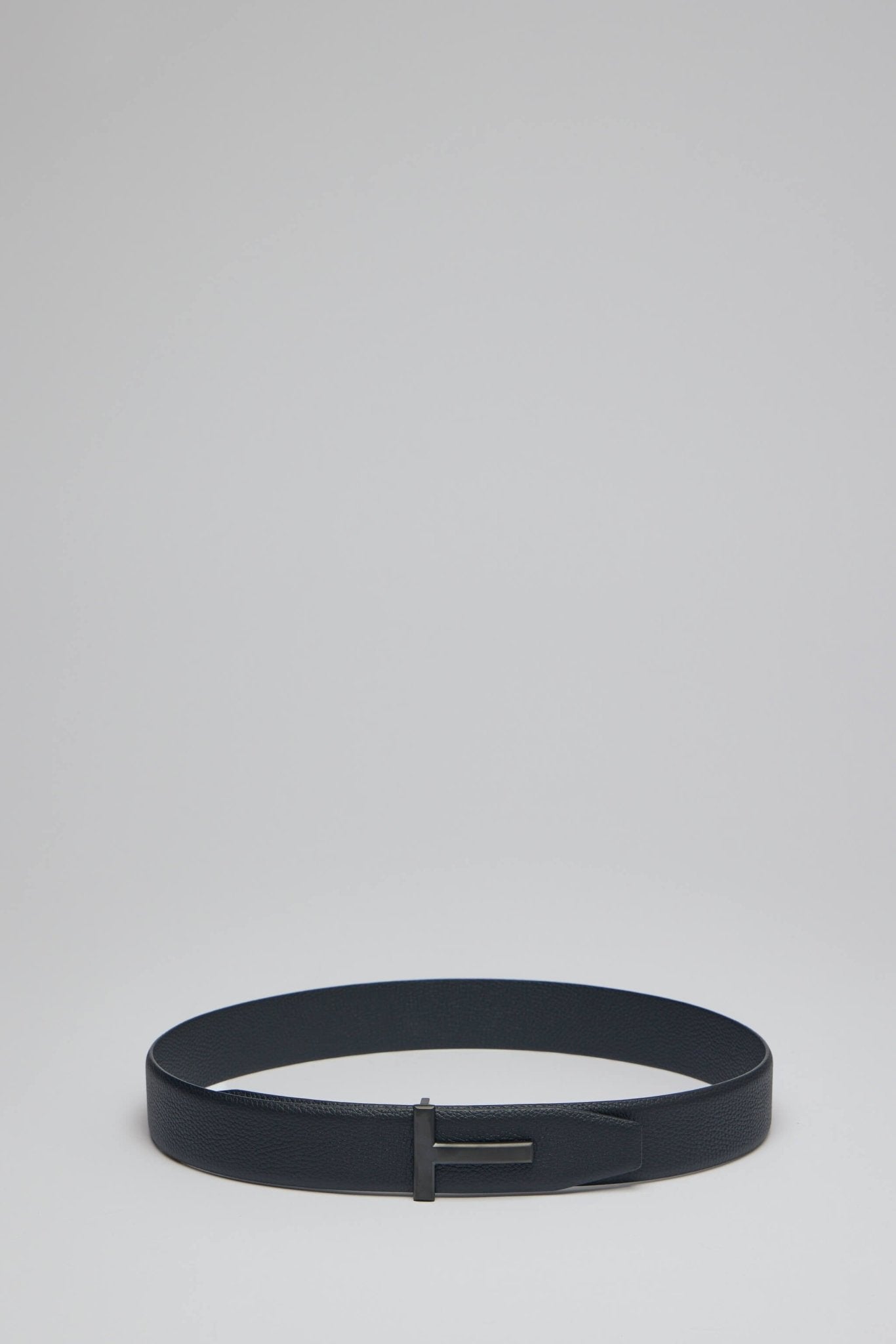 Grain Leather T Icon Belt