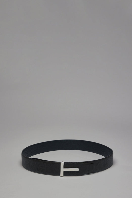 Grain Leather T Icon Belt