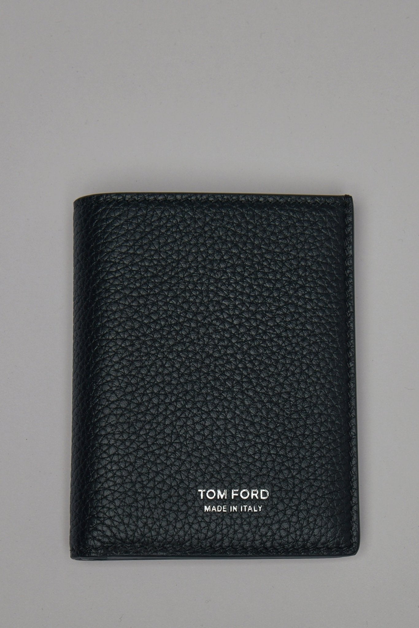 Soft Grain Leather T Line Folding Card Holder