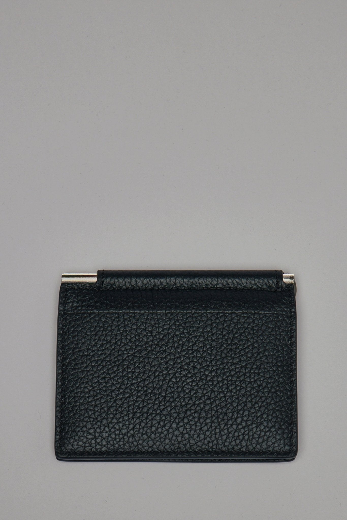 Soft Grain Leather T Line Folding Money Clip