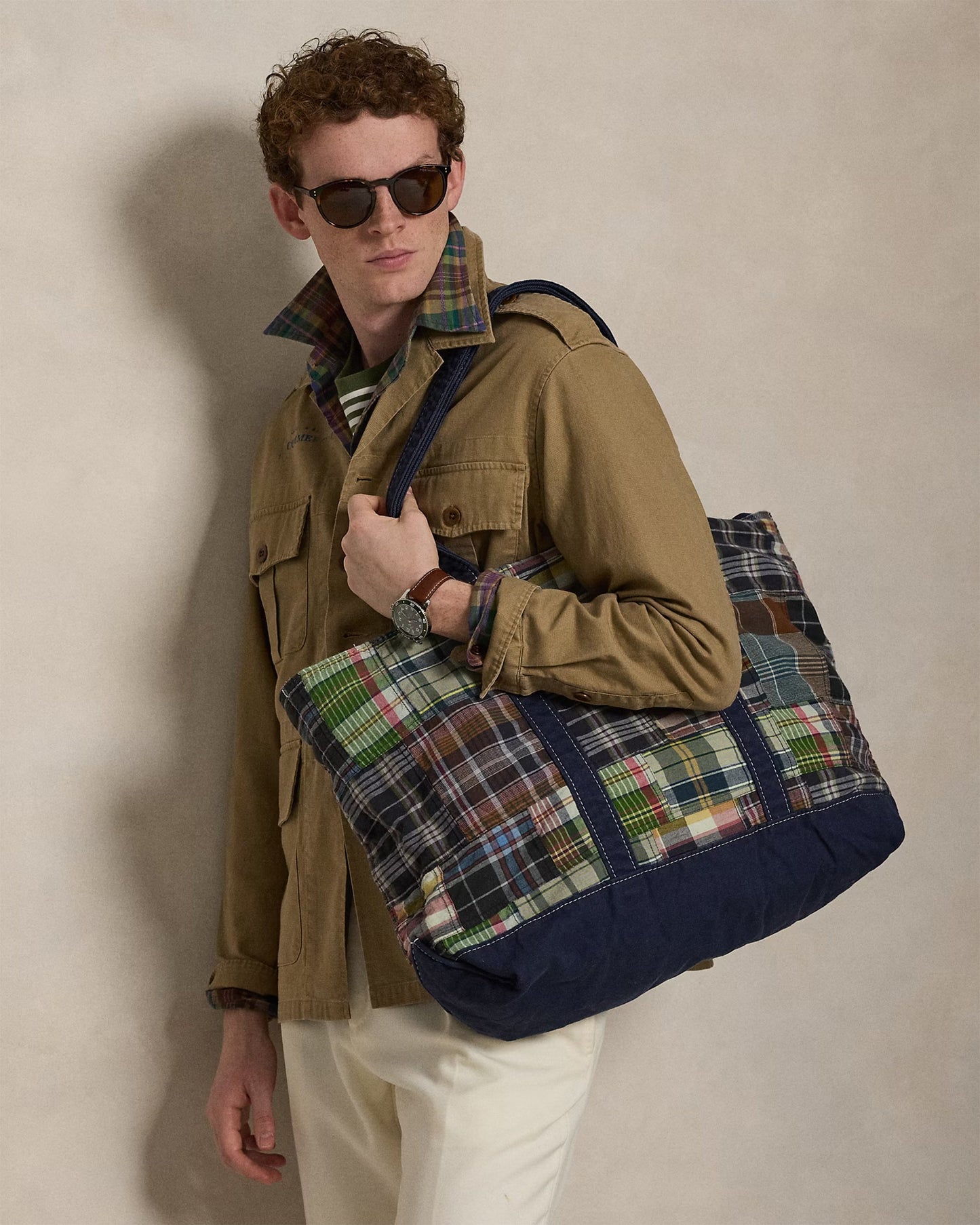 Tote Bag Polo Ralph Lauren Madras Patchwork Unisex