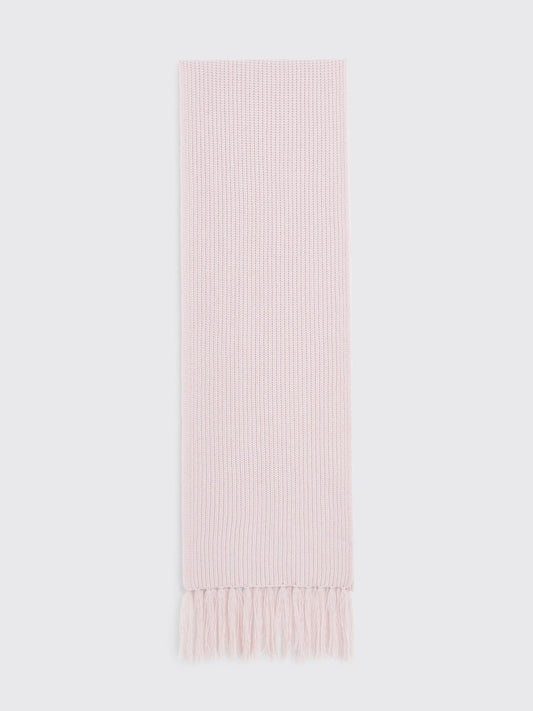 TRÈS BIEN everywear Rib Wool Scarf Merino Cashmere Light Pink