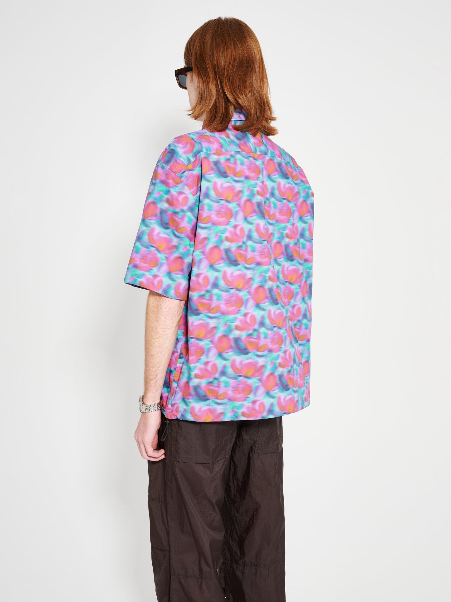 TRÈS BIEN everywear Half Zip Print Shirt Tencel Multi