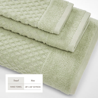 Cotton Diamond Waffle Weave Bath Towel Set - Grayson Collection