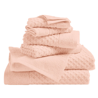 Cotton Diamond Waffle Weave Bath Towel Set - Grayson Collection
