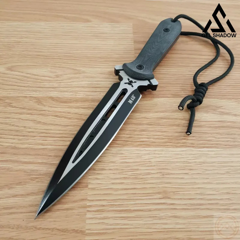 United Cutlery 11 5/8 M48 Talon Dagger Black Fixed Blade Knife + Sheath 3336-GS81