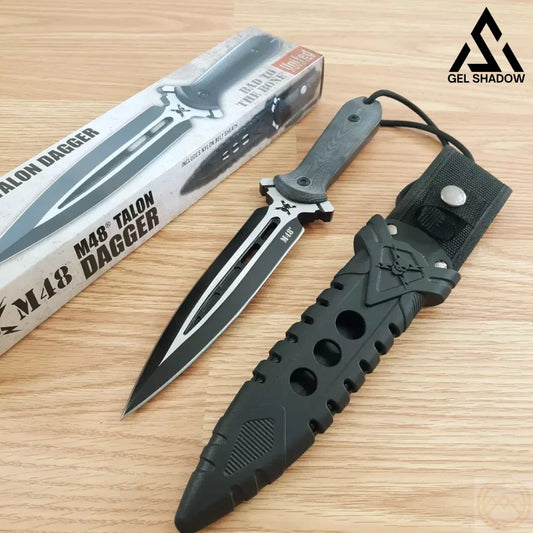 United Cutlery 11 5/8 M48 Talon Dagger Black Fixed Blade Knife + Sheath 3336-GS81